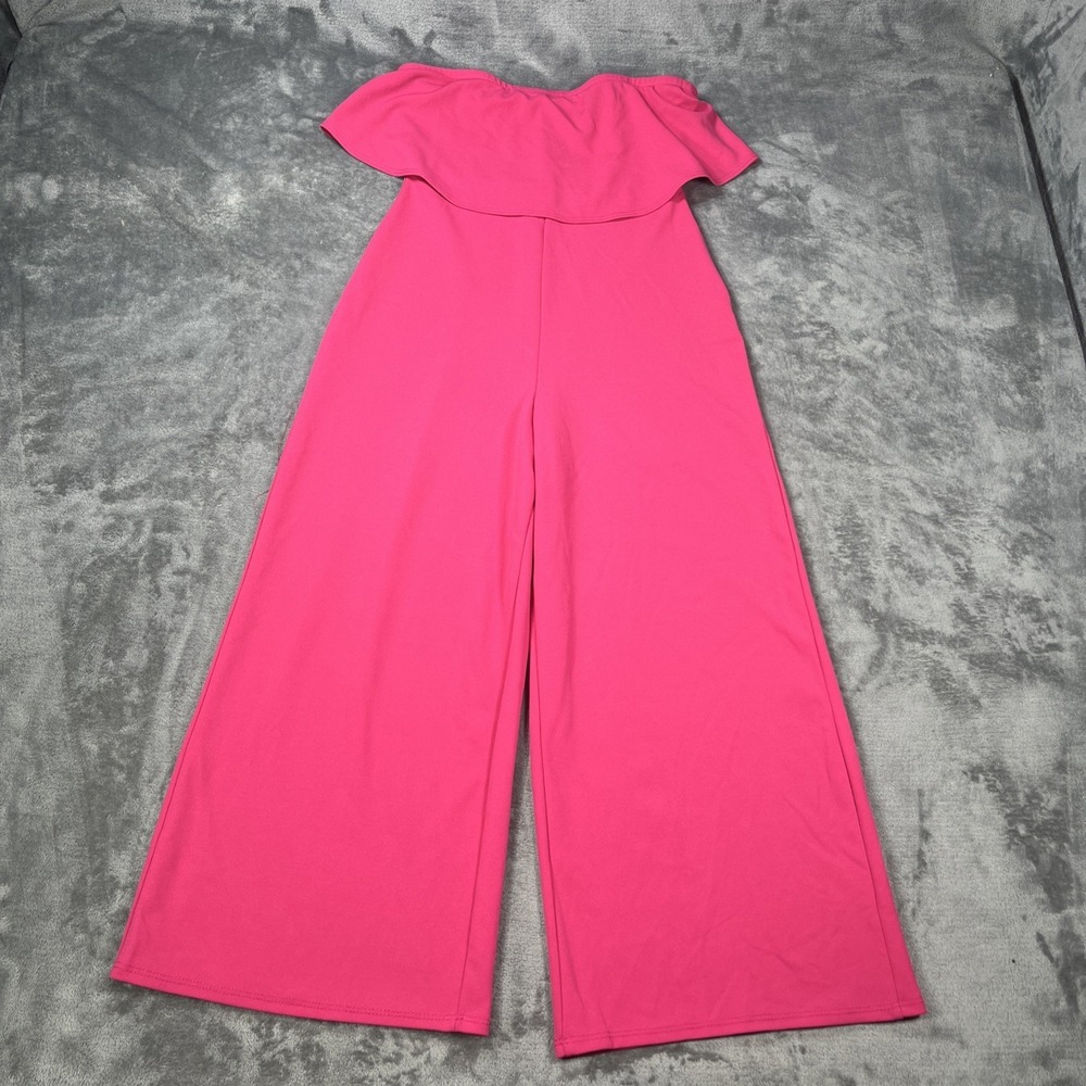 Vintage Charlotte Russe Romper Small Pink Sleeveless Flowy Wide Leg Fairy Y2K